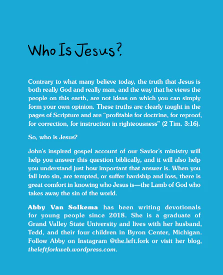 Who Is Jesus? Teen Devotional Back Cover